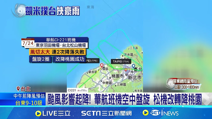 華航機長"戰勝"凱米！松機降落2次失敗轉降桃機 平安降落全機鼓掌｜三立新聞網 SETN.com