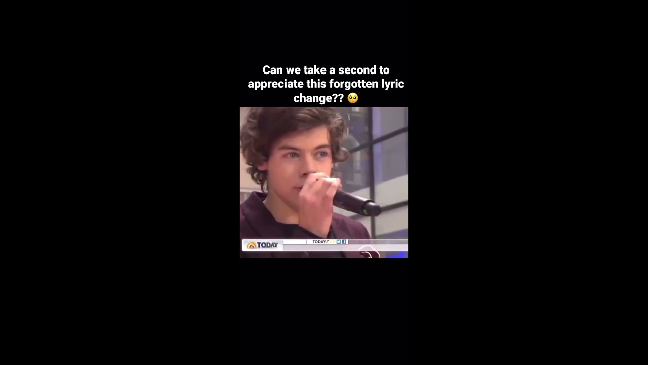Harry S Adorable Forgotten Lyric Change Harrystyles Onedirection