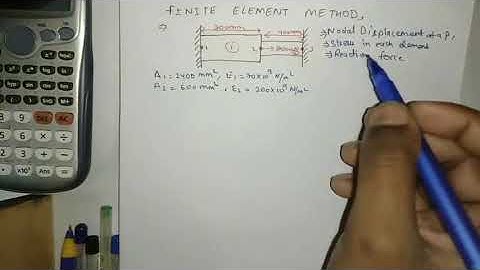 FEM #finite element method bar hindi #Nodal displacement,stress and reaction in bar in hindi
