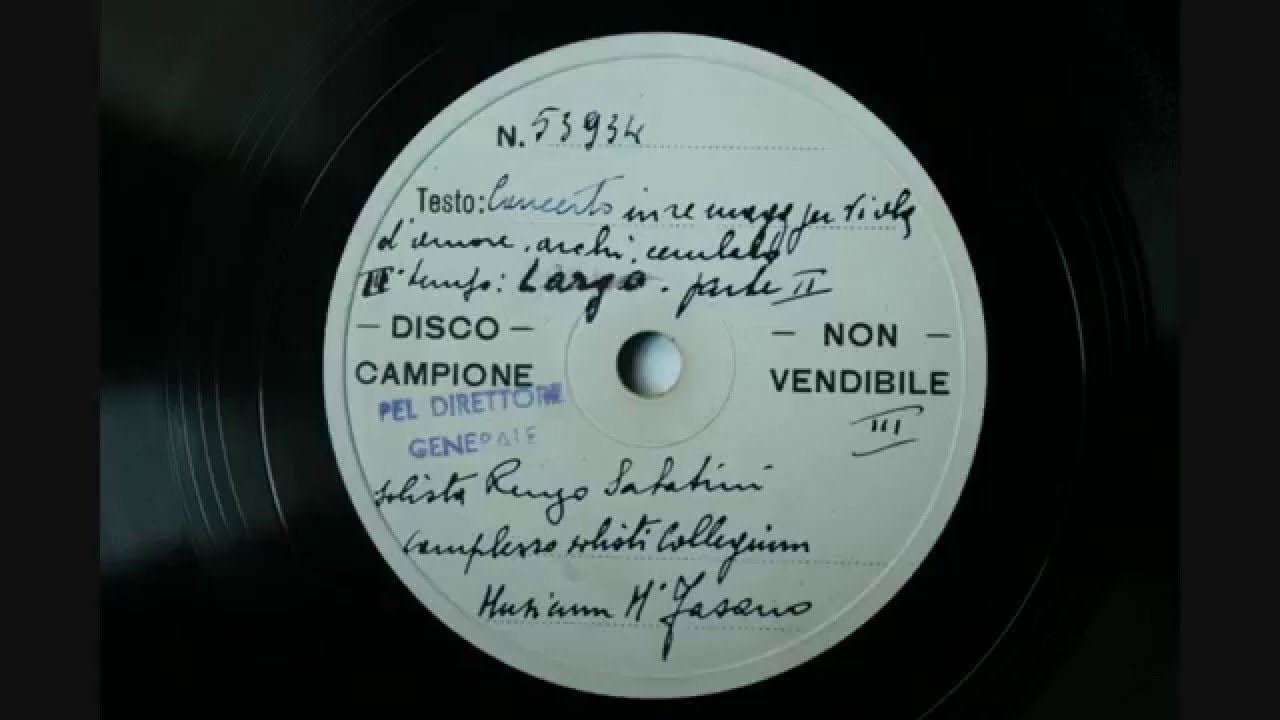 Watch Antonio Vivaldi - Concerto for viola d'amore in D major, RV 392 - Collegium Musicum Italicum - 1949 on YouTube