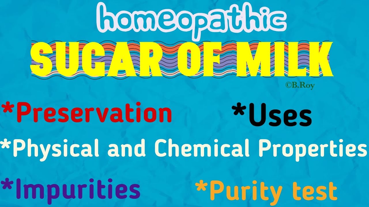 [ SUGAR OF MILK ] Use Preservation Impurities Purity Test