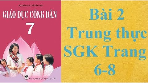 Trung thực là gì giáo dục công dân lớp 7 năm 2024