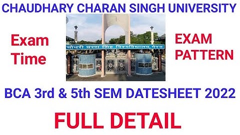 CCSU BCA( 3rd&5th sem) EXAM DATESHEET 2022 | Full Detail | EXAM TIME |  DEEPAK THAKUR OFFICIAL | DTO