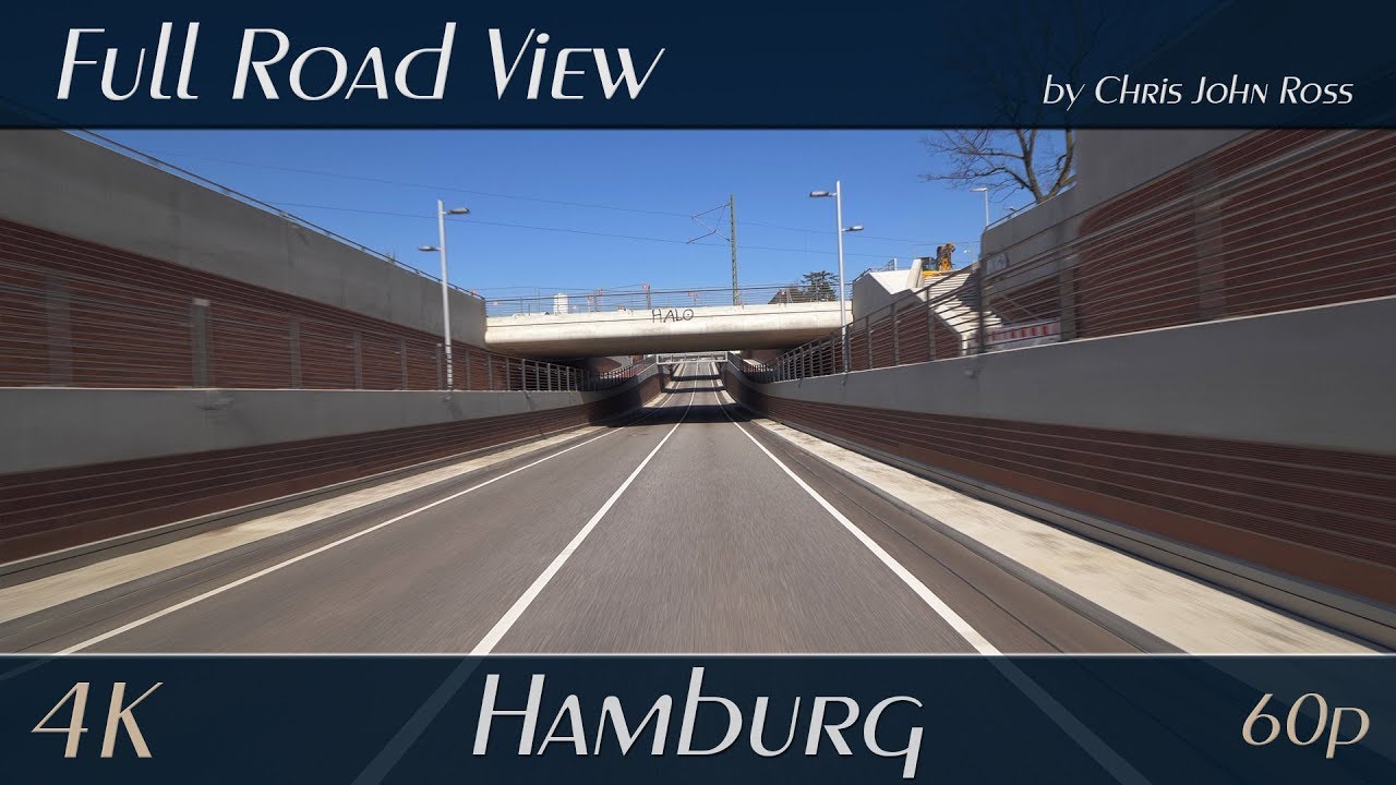 Hamburg, Germany: Marienthal, Hamm, Eilbek -  Hammer Straße - "Hammer Trog" - 4K (2160p/60p) UHD