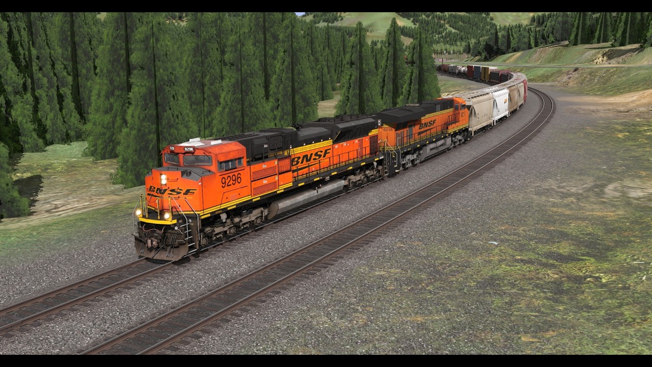 Trainz Runby: BNSF Manifest Passing Belton, MT