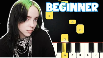 Ocean Eyes - Billie Eilish | Beginner Piano Tutorial | Easy Piano