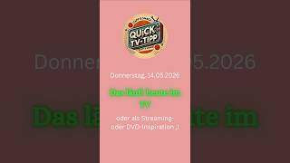 🎬 Film- &amp; Sporttipps für Donnerstag, 14.05.2026 | Quick-TV-Tipps