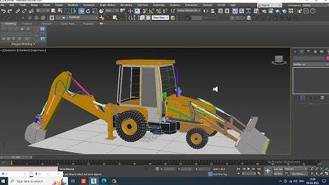 3dsMax Tutorials, Tutorial on 3D Modeling a JCB Construction Machine from Scratch in 3dsmax. Part 17