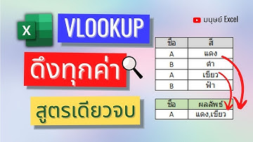 เทคนิค VLOOKUP ค้นหาข้อมูลใน Excel ดึงทุกค่า แสดงผลหลายค่า ง่ายๆ สูตรเดียวจบ