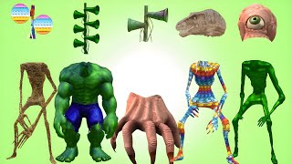 WRONG HEADS SIREN HEAD CAR, GREEN HOUSE HEAD, SCARY HOUSE, SIREN HEAD DOUBLE, SIREN HEAD THUNDERBOLT