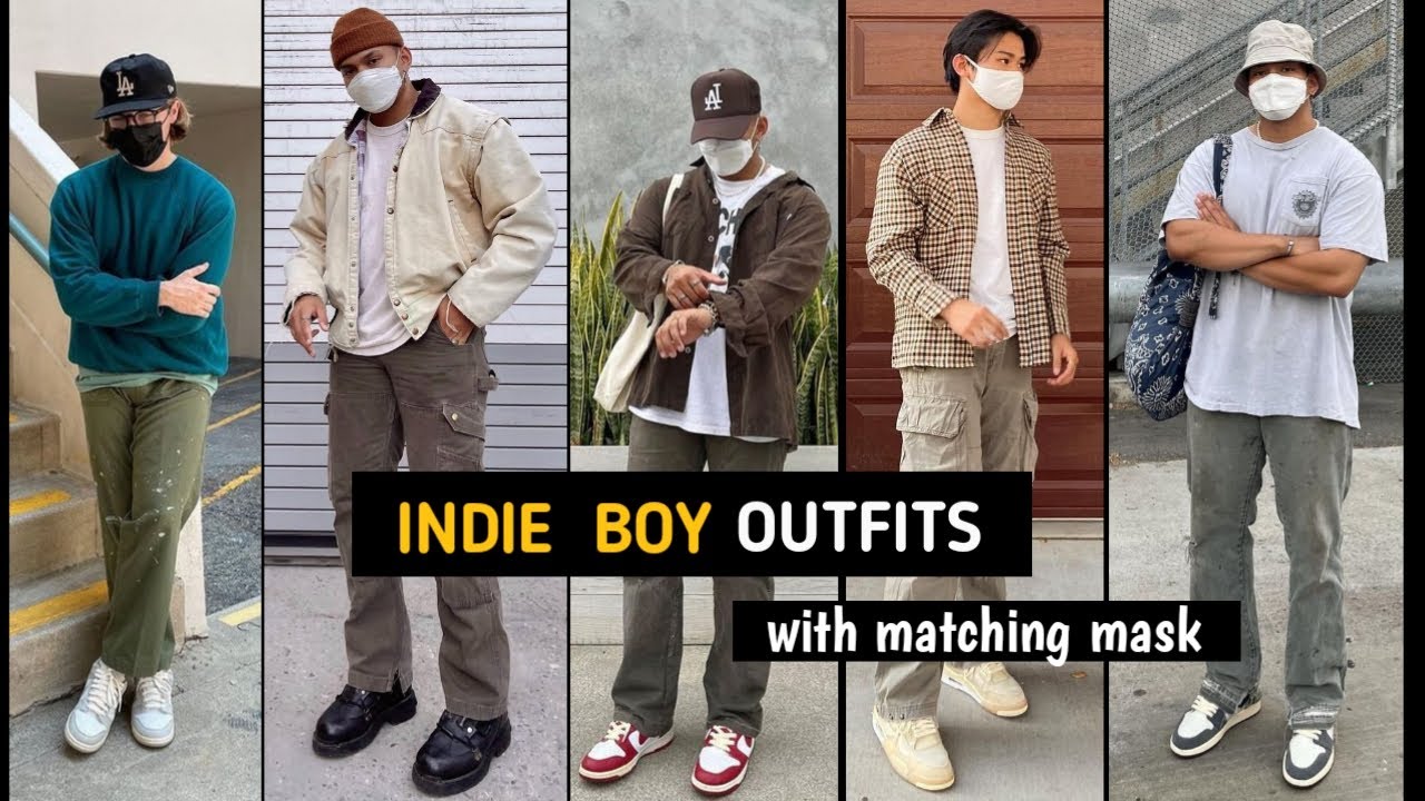 Indie Boy Aesthetic Outfit Ideas 2021 || Outfit with a MASK || Cool ...
