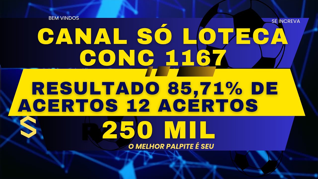 Loteca 1167 resultado, percentual de 85,71% de acertos