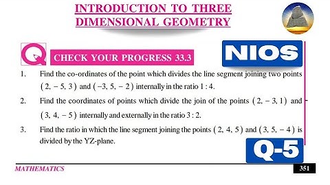 Nios,Class-12,Ch-33, Introduction to three dimensional geometry,Ex-33.3,Q-5