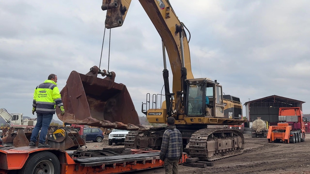 Transporting To The Quarry The Cat 375 Excavator And Return The Cat 349E - Sotiriadis/Labrianidis 4k