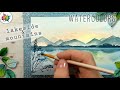 Extreme Beginners – Lakeside and Mountains with Watercolors