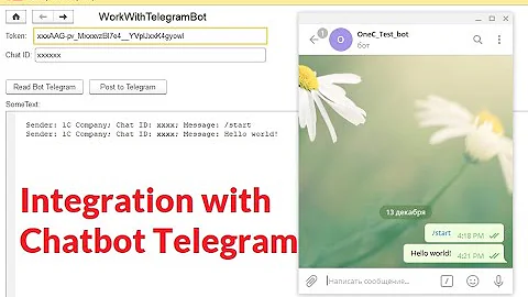 Simple integration of 1C application with Chatbot Telegram