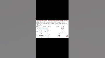 Coordinate Geometry Class 10 Chapter 7 MCQ 5#shorts