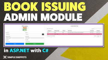 Book Issuing Admin Module | E-Library Management System in ASP.NET with C# & MS SQL Database