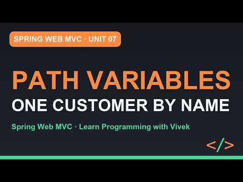 Spring Web MVC: @PathVariable, @RequestParam and Defaults | Unit 07