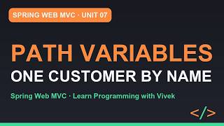 Spring Web MVC: @PathVariable, @RequestParam and Defaults | Unit 07