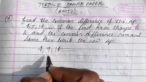 Find the common difference of the AP 4,9,14.... if the first term changes 6 and the common different