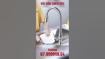 Tìm Hiểu Mẫu Vòi Nước Rửa Chén Nóng Lạnh Dây Rút Inox 304 Cao Cấp Giá Rẻ #shorts