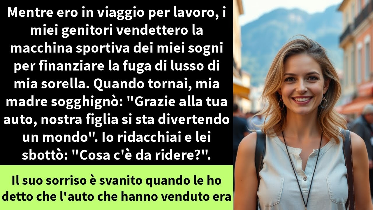 Il taxi svoltò nella strada dei miei genitori e lo stomaco si chiuse in un nodo. La porta del garage era spalancata: la berlina di papà, il SUV di mamma. Nessuna traccia della mia Corvette. Mamma...