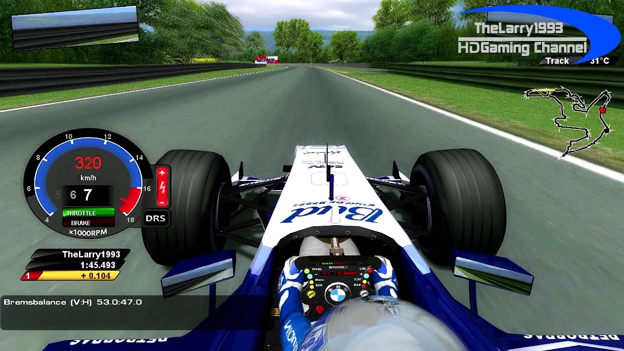 rFactor F1 2004 by WCP - J.P.Montoya at F1 Total Track - YouTube