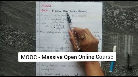 MOOC - massive open online course / easy points / easy to remember