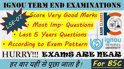 LSE-07 | Most Imp. Questions | Part-1 | Taxonomy and Evolution | Life Sciences | TEE | BSC | IGNOU |