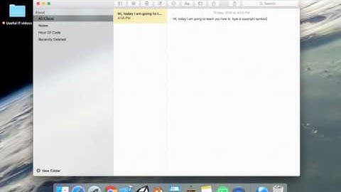 How to make a copyright symbols in Mac ! Super Easy!