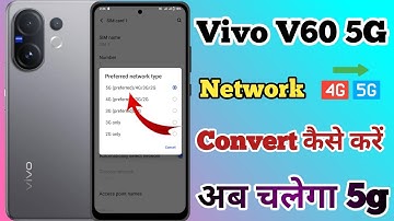 How to convert 4G network to 5G in Vivo V60 5G // How to change 4G network to 5G in Vivo V60