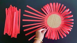 Beautiful and Easy Red Paper Wall Hanging / Paper Craft For Home Decoration / Paper wall mate / DIY