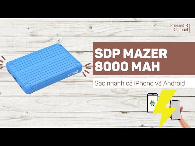 Sạc dự phòng Mazer 8000mAh: Nhỏ gọn, sạc nhanh cho iPhone và Android
