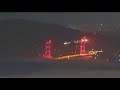 Fog shrouds Golden Gate  Bridge