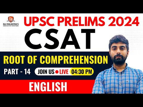 UPSC CSAT 2024 | Practice Series | Root of Comprehension | Part 14 | English | By - Gaurav Sir