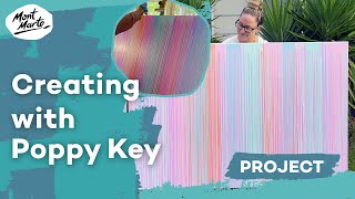 Acrylic drip painting project with Poppy Key