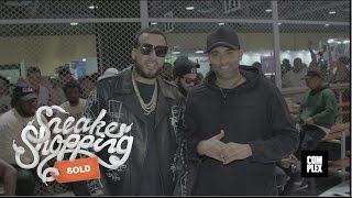french montana goes sneaker shopping at complexcon