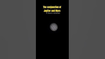 How looks The conjunction of Jupiter and Mars with my telescope #shortvideo