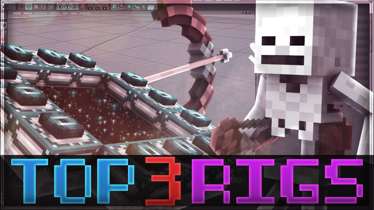 Top 3 Free C4D Minecraft Rigs von Designern (mit ImRedFire und aslac)