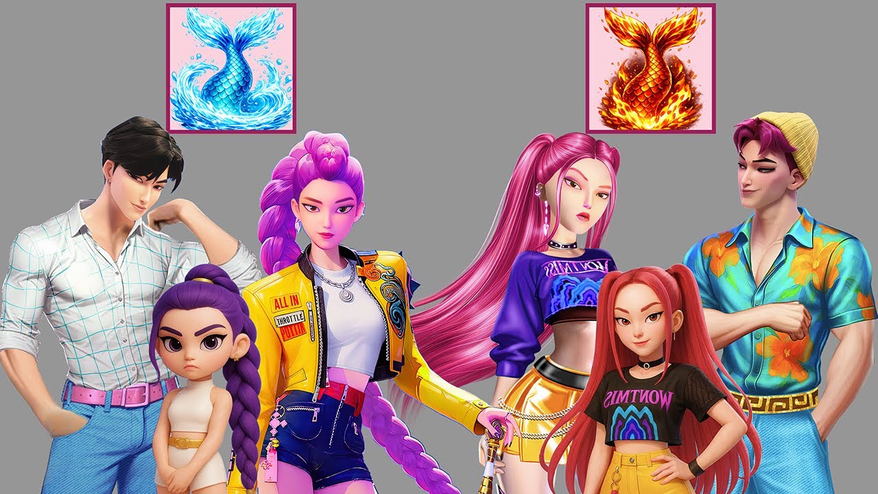Epic Glow Up! Mermaid Elemental Transformation | KPOP Demon Hunters Family