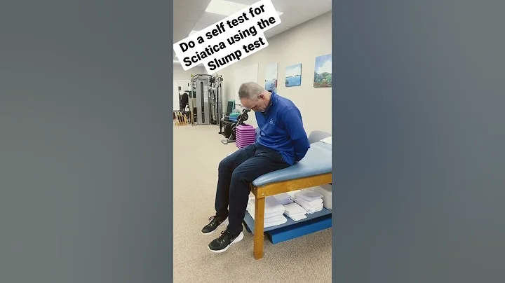Do you have Sciatica?  Try this easy self test called the Slump test. #sciatica#