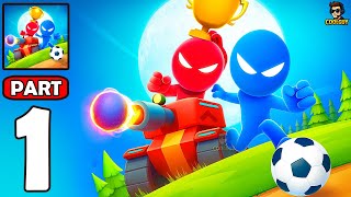 Stickman Party Satisfying Mobile Gameplay Part 1 - Best Game with Friends (Android,iOS)
