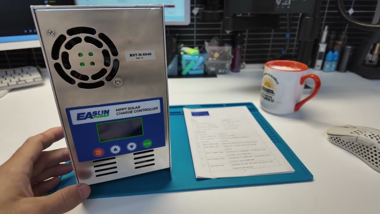 Testuję MPPT EASUN 6048 + porównanie z Bateria Power 100A + kod YAML do własnego dataloggera Wi-Fi!