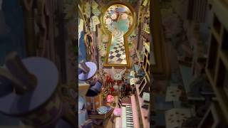 Where Is the White Rabbit Running Next? #alice #booknook #bookshelf #miniature #diy #youtubeshorts