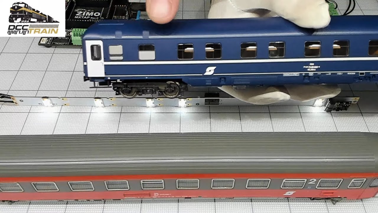 Свет в пассажирском вагоне ROCO Часть 1 Zimo DCC PluX