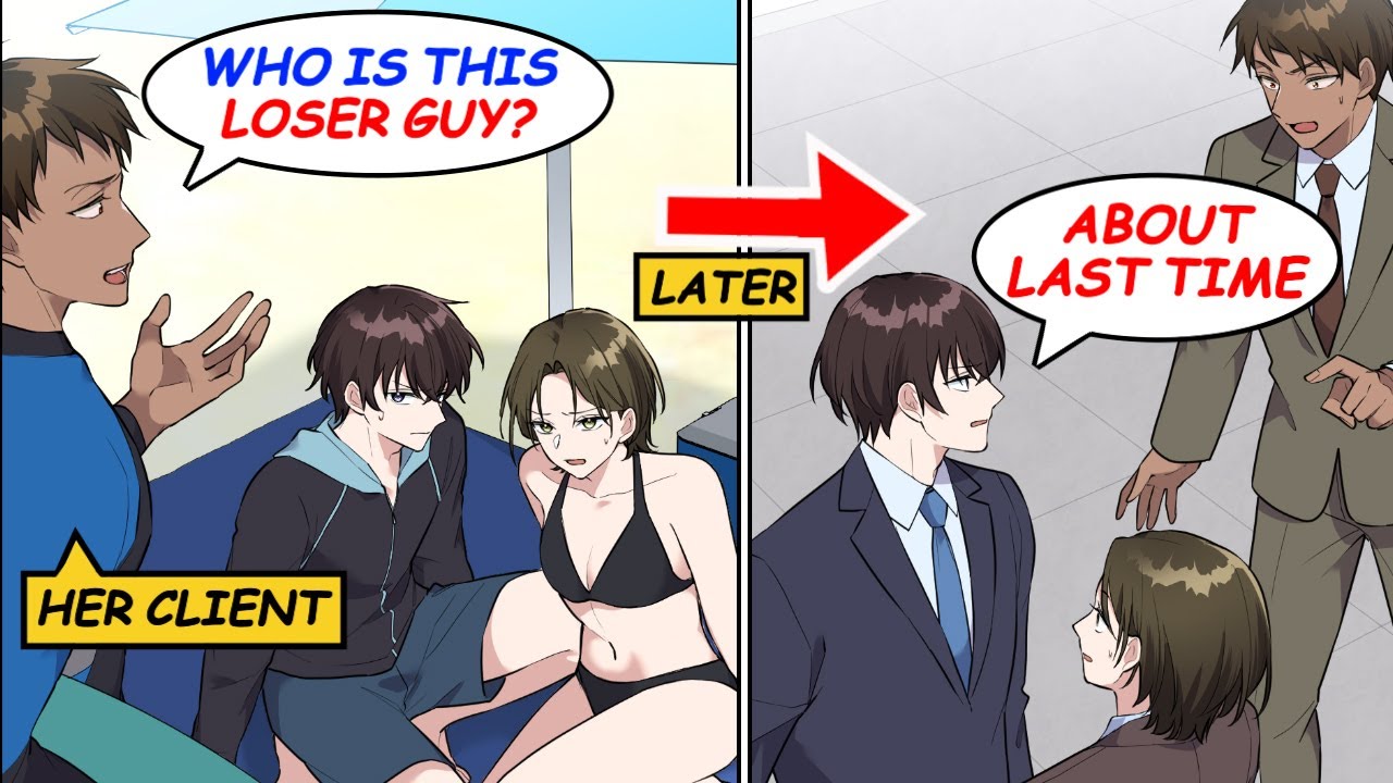 I was mocked at the beach in front of my crush... at work I proved him wrong [Manga]