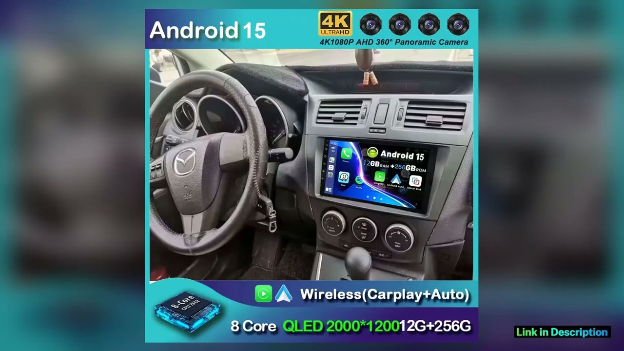 Android 15 For Mazda 5 CW 2010 2015 Car Radio Multimedia Video Player Navigation For Android Auto