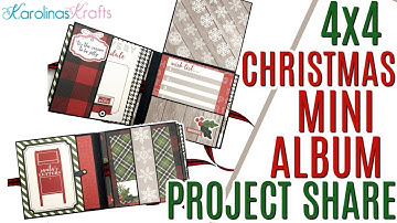 4x4 Christmas Mini Album Project Share using Scraps Christmas Delivery Collection, Scrap your stash