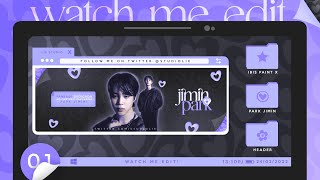 Watch Me Edit：layout twitter ⊹ jimin — ibis paint x